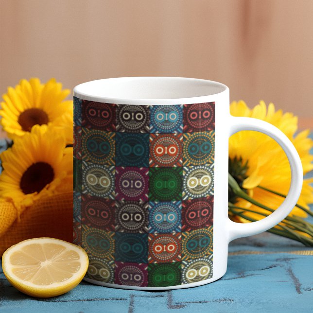 Taza De Café Patrón de búho multicolor (Mugs)