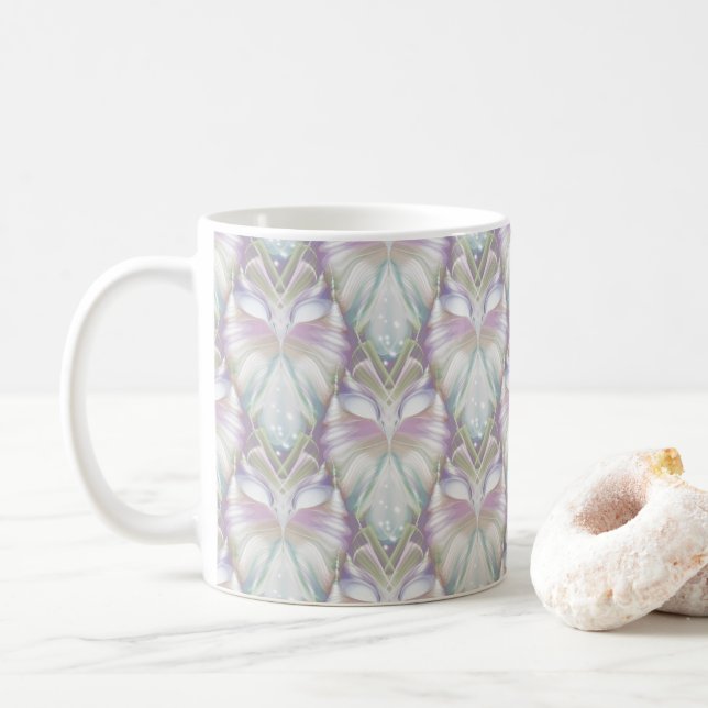 Taza De Café Patrón de búho Oracle púrpura Pastel (Con donut)