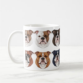 Taza De Café Patrón de bulldog americano