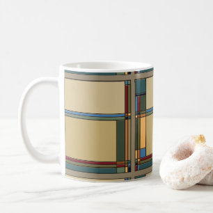 Taza De Café Patrón de Bungalow geométrico de audaces y artes