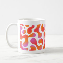 Taza De Café Patrón de Burbujas de Gradiente Moderno en Rosa y 