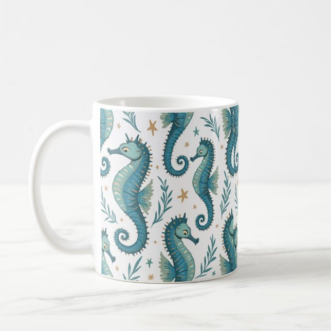 Taza De Café Patrón de caballete de mar Mug (Izquierda)