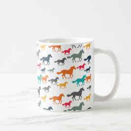 Taza De Café Patrón de caballos de clase