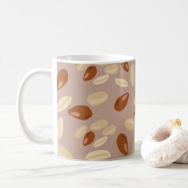 Taza De Café Patrón de cacahuetes (Con donut)