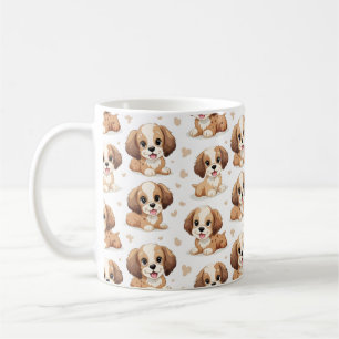Taza De Café Patrón de cachorro de corte
