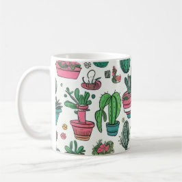 Taza De Café Patrón de Cactus Succulent