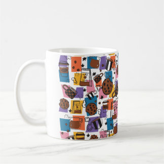 Taza De Café Patrón de café adorable – Amante del café colorido