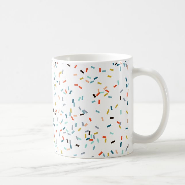Taza De Café Patrón de caída de confetti colorido (Derecha)