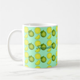 Taza De Café Patrón de cal verde