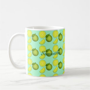 Taza De Café Patrón de cal verde