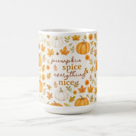 Taza De Café Patrón de calabaza | Acción de gracias