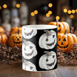 Taza De Café Patrón de calabaza fantasmal | Feliz Halloween