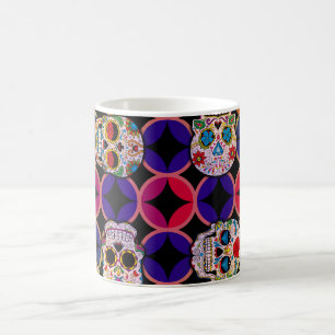 Taza De Café Patrón de calaveras azucareras