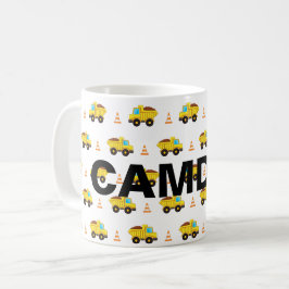 Taza De Café Patrón de camiones de construcción personalizados