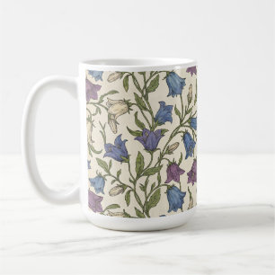 Taza De Café Patrón de Campanilla Azul - Flor Botánica Estética