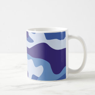 Taza De Café Patrón de camuflaje azul