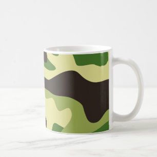 Taza De Café Patrón de camuflaje de Khaki