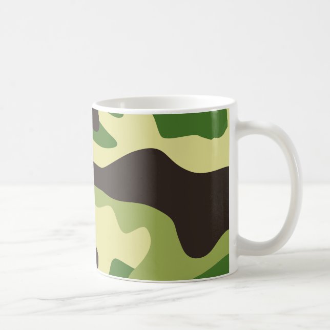 Taza De Café Patrón de camuflaje de Khaki (Derecha)