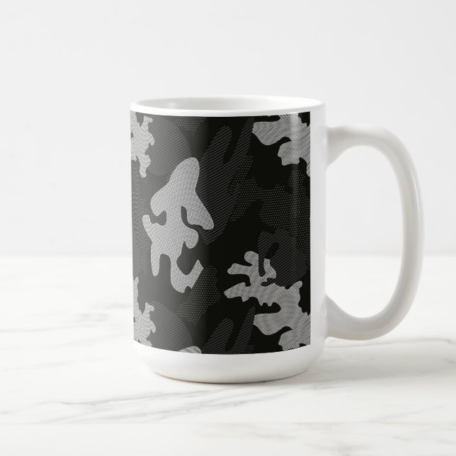 Taza De Café Patrón de camuflaje negro (Derecha)