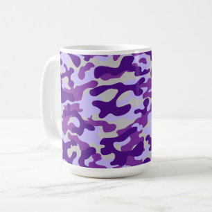 Taza De Café Patrón de camuflaje púrpura