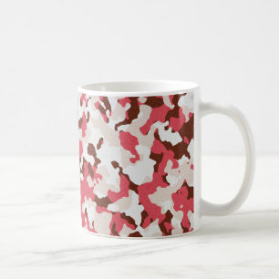 Taza De Café Patrón de camuflaje rojo