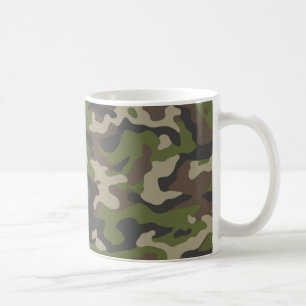 Taza De Café Patrón de camuflaje verde