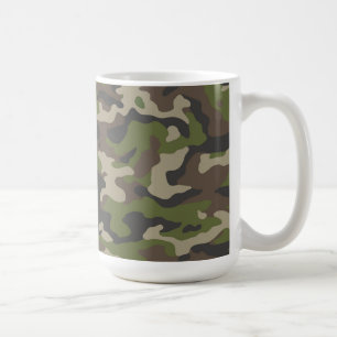 Taza De Café Patrón de camuflaje verde
