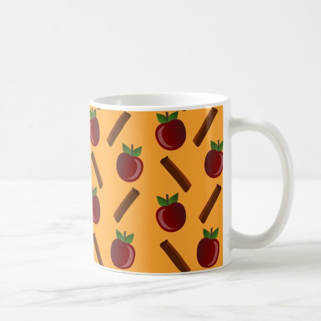 Taza De Café Patrón de canela de Apple (Derecha)