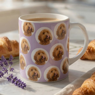 Taza De Café Patrón de Cara de Mascota Personalizado Foto de Pe
