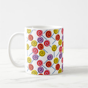 Taza De Café Patrón de caramelos   Patrón de las lolias   lolli
