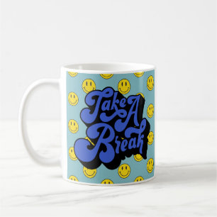 Taza De Café Patrón de caras sonrientes - Éxito de sonrisa Amar