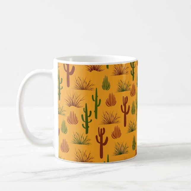 Taza De Café Patrón de cascos de cactus de naturaleza silvestre (Izquierda)