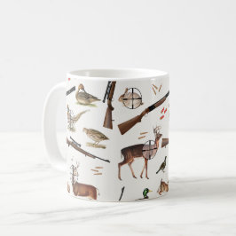 Taza De Café Patrón de cazador al aire libre de vida silvestre