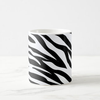 Taza De Café Patrón de cebra negro y blanco  