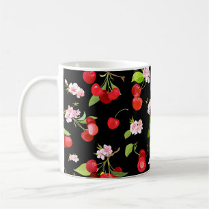 Taza De Café Patrón de cerezas 2