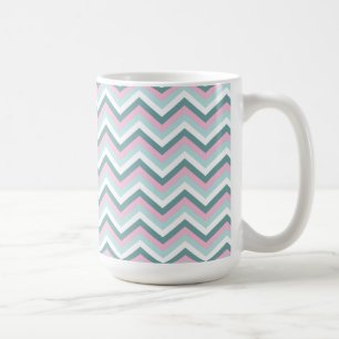 Taza De Café Patrón de cheurón de niebla oceánica