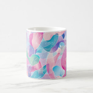 Taza De Café Patrón de cinta abstracta pastel