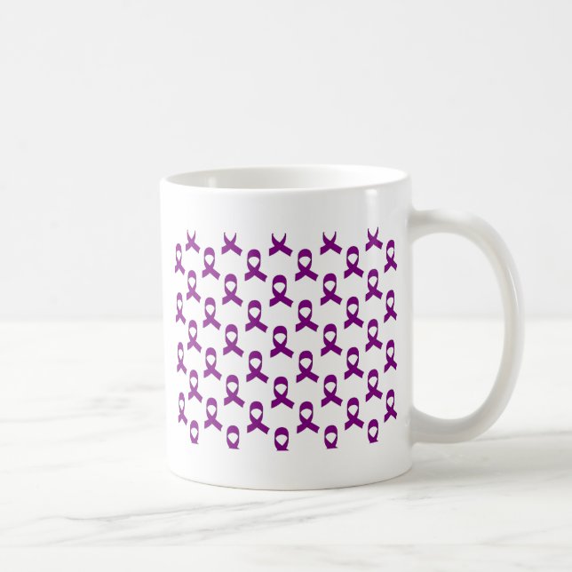 Taza De Café Patrón de cinta púrpura (Derecha)