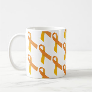 Taza De Café Patrón de cintas de naranja con mosaico