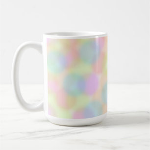 Taza De Café Patrón de círculo geométrico arcoiris pastel color
