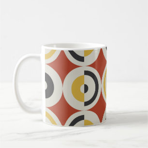 Taza De Café Patrón de Círculos Geométricos Coloridos Sin Marea