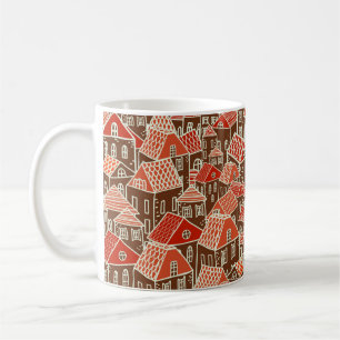 Taza De Café Patrón de ciudad sin problemas en