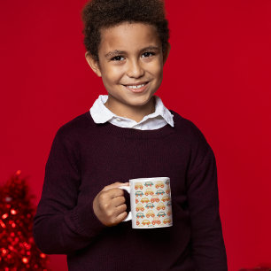 Taza De Café Patrón de coches multicolor vintage