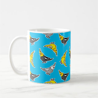 Taza De Café Patrón de Cockatiels personalizado