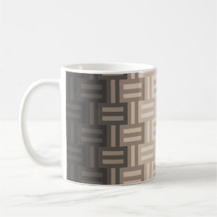 Taza De Café Patrón de colcha de tonos neutros cálidos