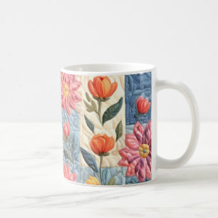 Taza De Café Patrón de Colcha Floral