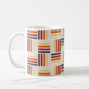 Taza De Café Patrón de colcha sin costuras Heritage Grid Quilt
