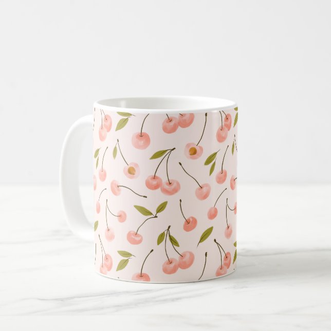 Taza De Café Patrón de color de agua (Anverso izquierdo)