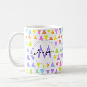 Taza De Café Patrón de color de triángulo colorido