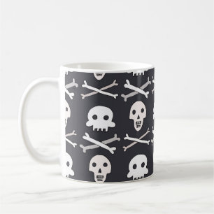 Taza De Café Patrón de color del cráneo de Halloween